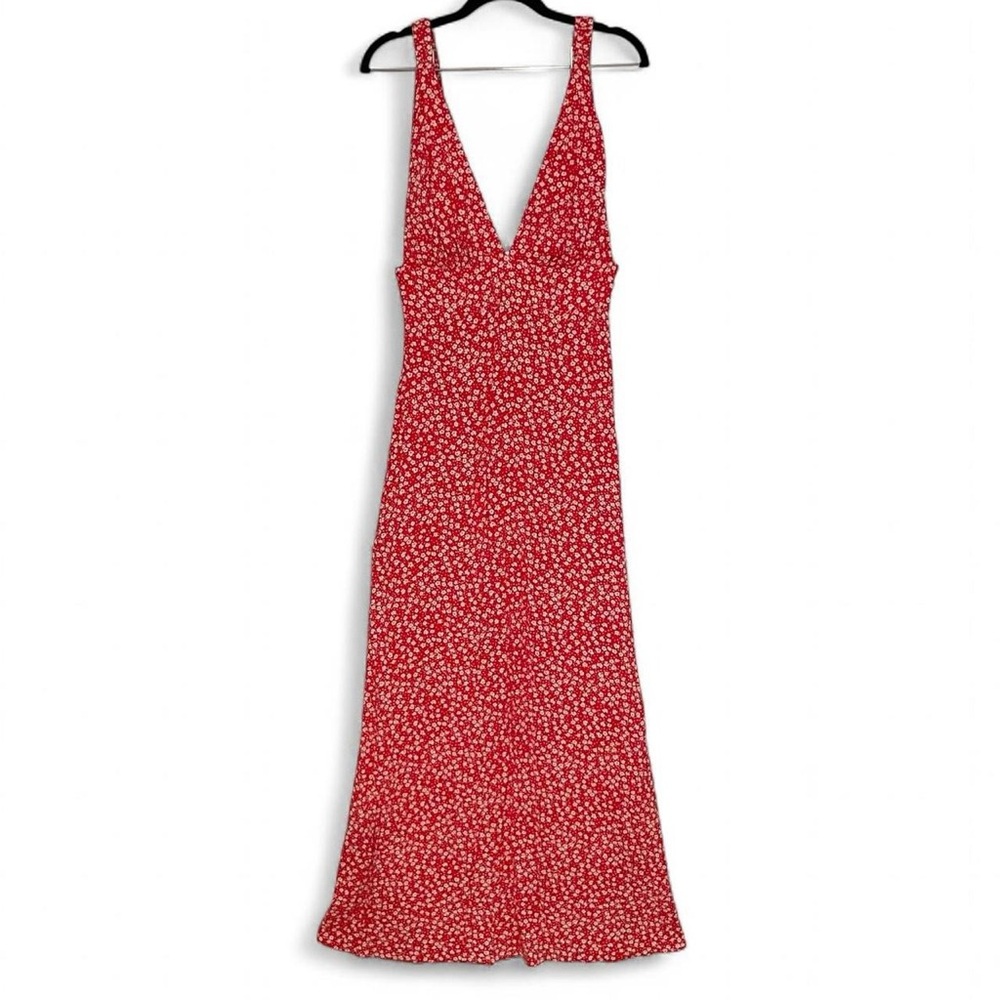 Size: 6 l ASOS Tall Red+White Maxi Dress - Picture 3 of 5